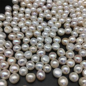 9-10mm Good Luster Bread Shape Freshwater Loose Pearls for Earrings     