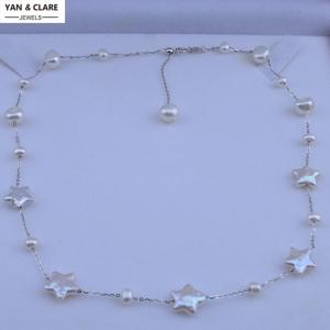 Star Shape Baroque Pearl Choker Necklace
