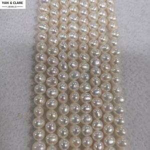 6*7mm White Baroque Pearl Strand in 36cm